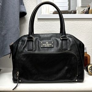 Kate Spade New York Black Bowler Bag Satchel Tote Authentic